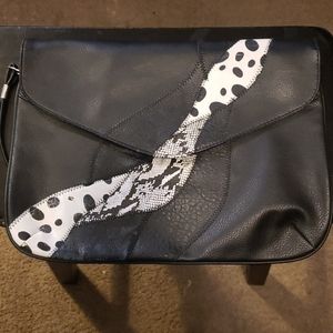Faux Leather Animal Print Clutch